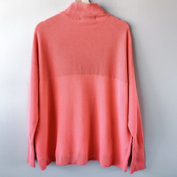 Chelsea and Theodore ottoman sweater, large salmon pink - Picture 2 of 6